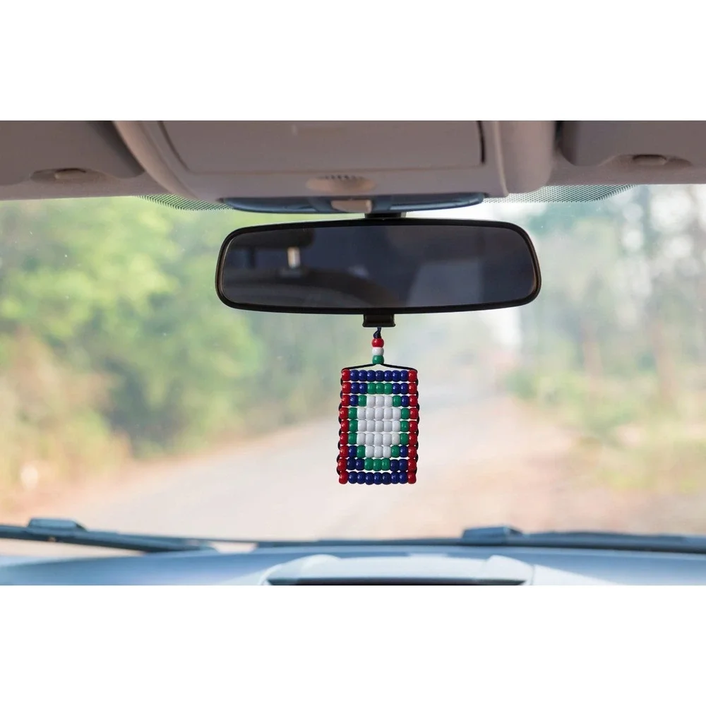 Belize Flag Car Rearview‎ Mirror Danglers . Mini Flag 2.5